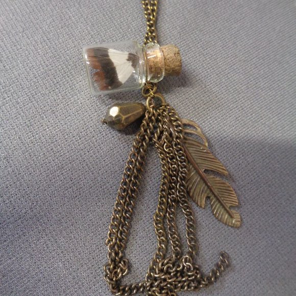 Pair of Native American Inspired Necklaces Leather chain Long Chain Necklace - Picture 5 of 6